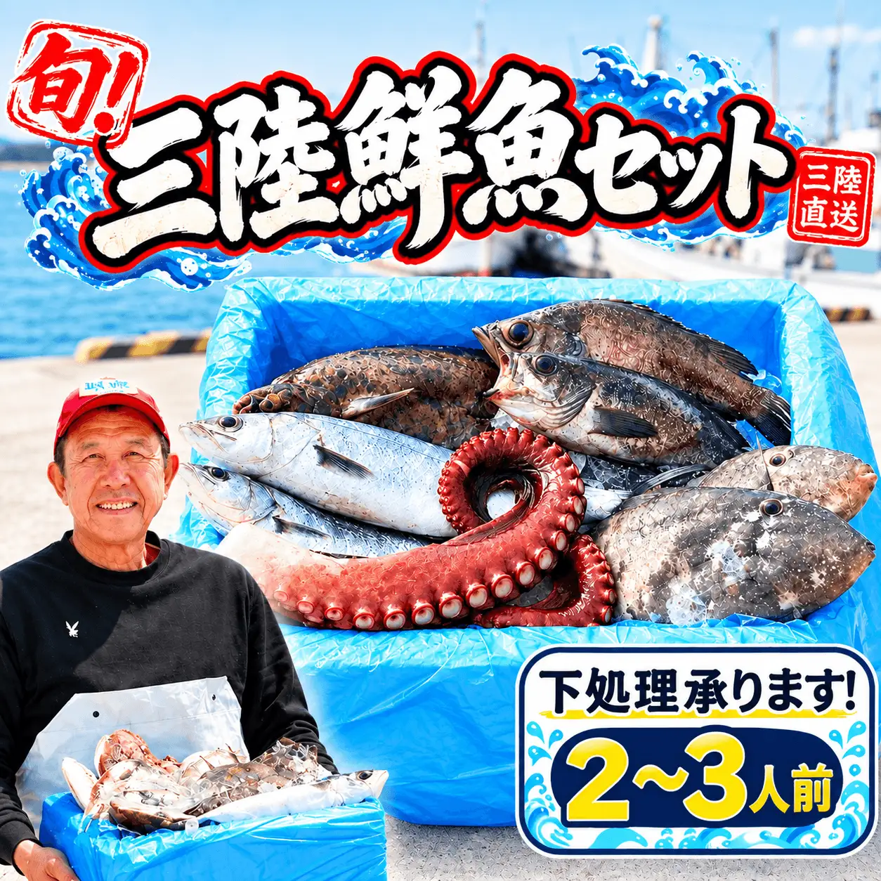 三陸の鮮魚セット 2人~3人用 冷蔵 