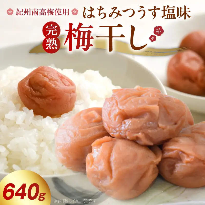 紀州南高梅使用 はちみつうす塩味完熟梅干し 640g_ZD7035