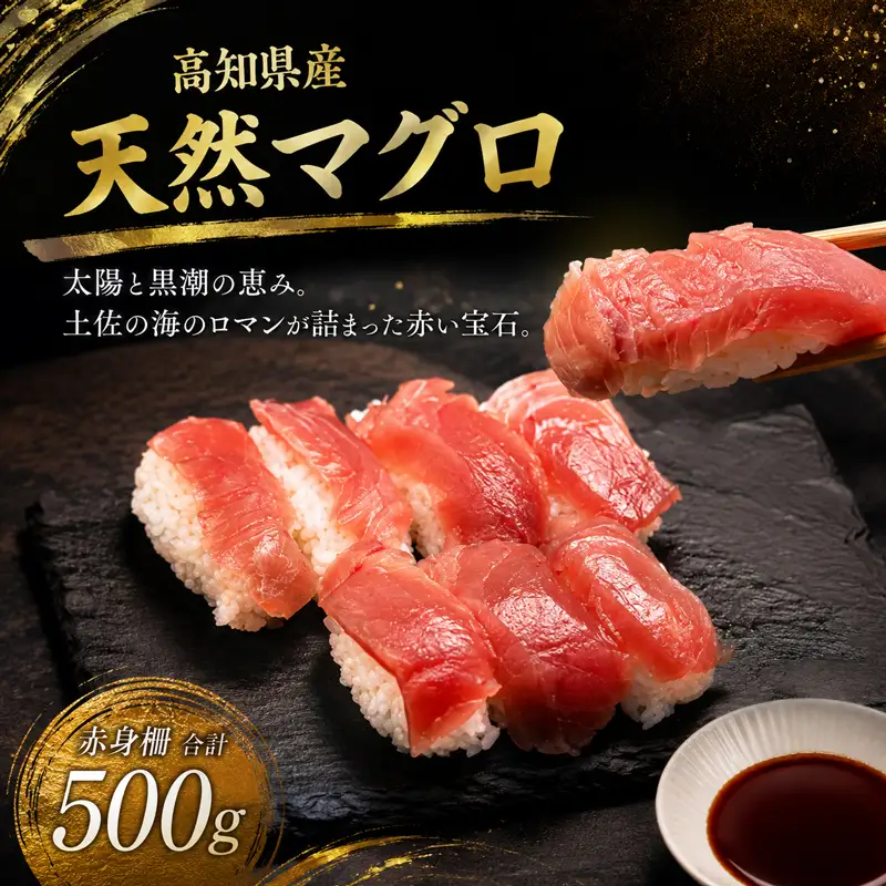 高知県産 天然 マグロ 赤身 500g KR-0001