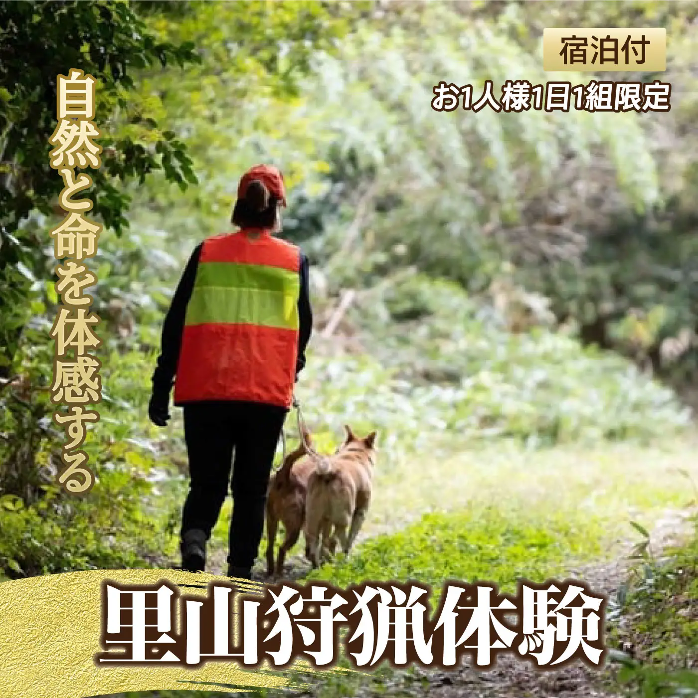 自然と命を体感する里山狩猟体験 宿泊付 お1人様【1日1組限定】