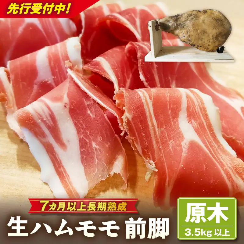 【先行予約】【2026年10月より順次発送】生ハム モモ（パレタ）前脚【原木】3.5kg以上 ハモンテンパク【長期熟成7ヵ月以上】