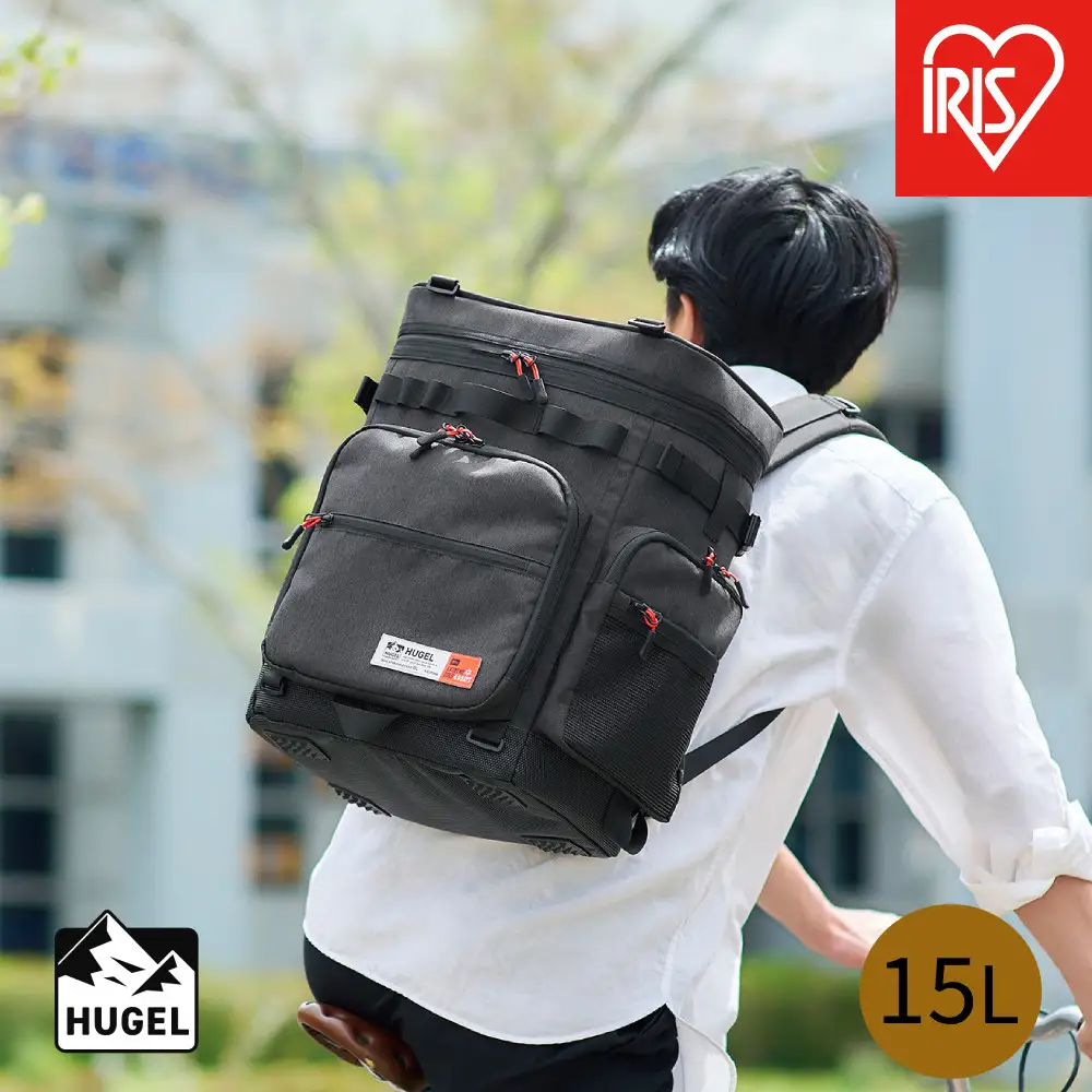 ＨＵＧＥＬ エアロゲルリュック型クーラーバッグ
１５Ｌ AGSC-R15C チャコールグレー