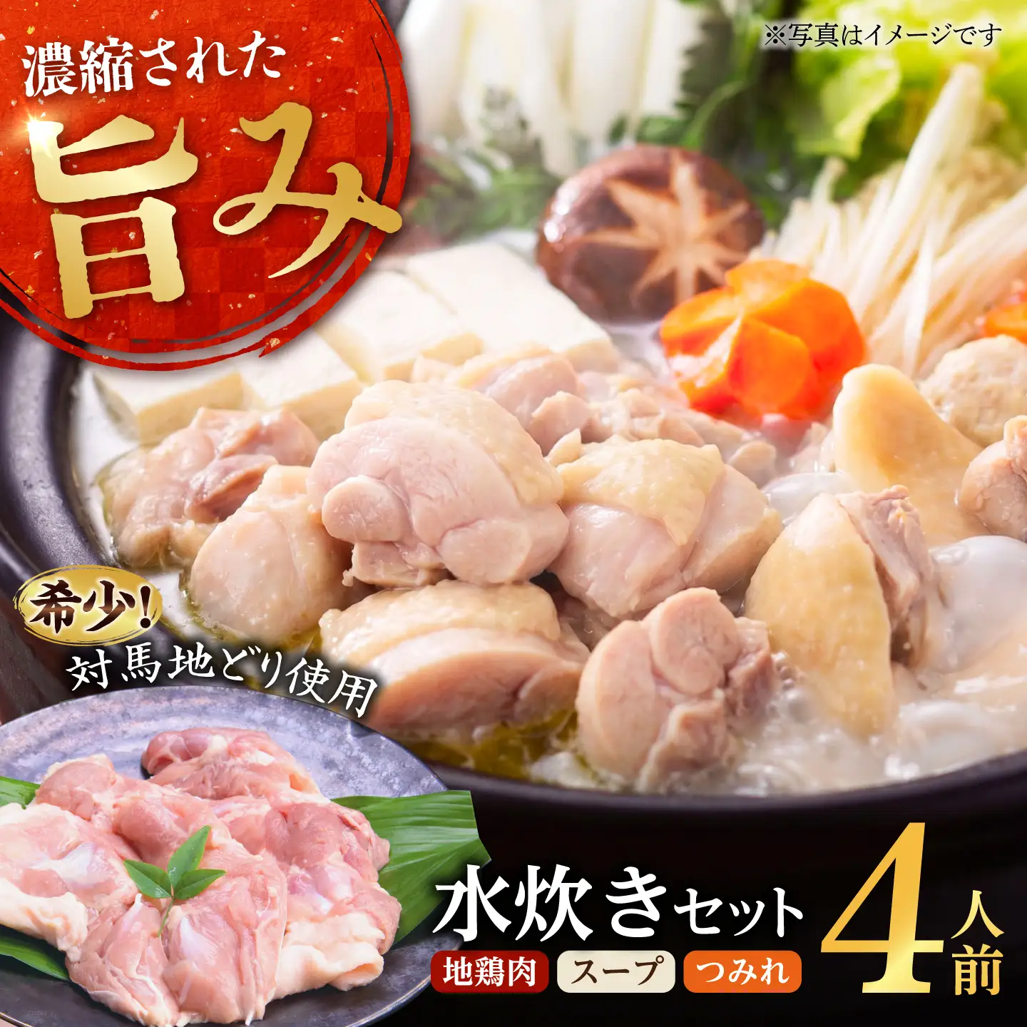 【ながさき対馬地どり】水炊きセット AHFS002 水炊き