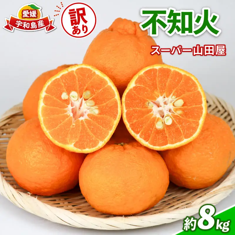 みかん 訳あり 不知火 ( デコポン と同品種) 約 8kg スーパー山田屋 先行予約 しらぬい 甘い 果物 くだもの フルーツ 柑橘 mikan 蜜柑 愛媛蜜柑 愛媛みかん わけあり サイズ 不揃い 産地直送 数量限定 国産 愛媛 宇和島 B016-198010