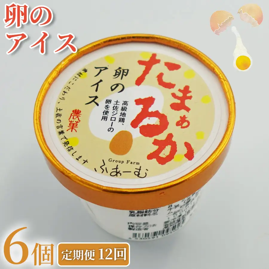 【アイス】 卵のアイス 6個 × 12回定期便 アイスクリーム
