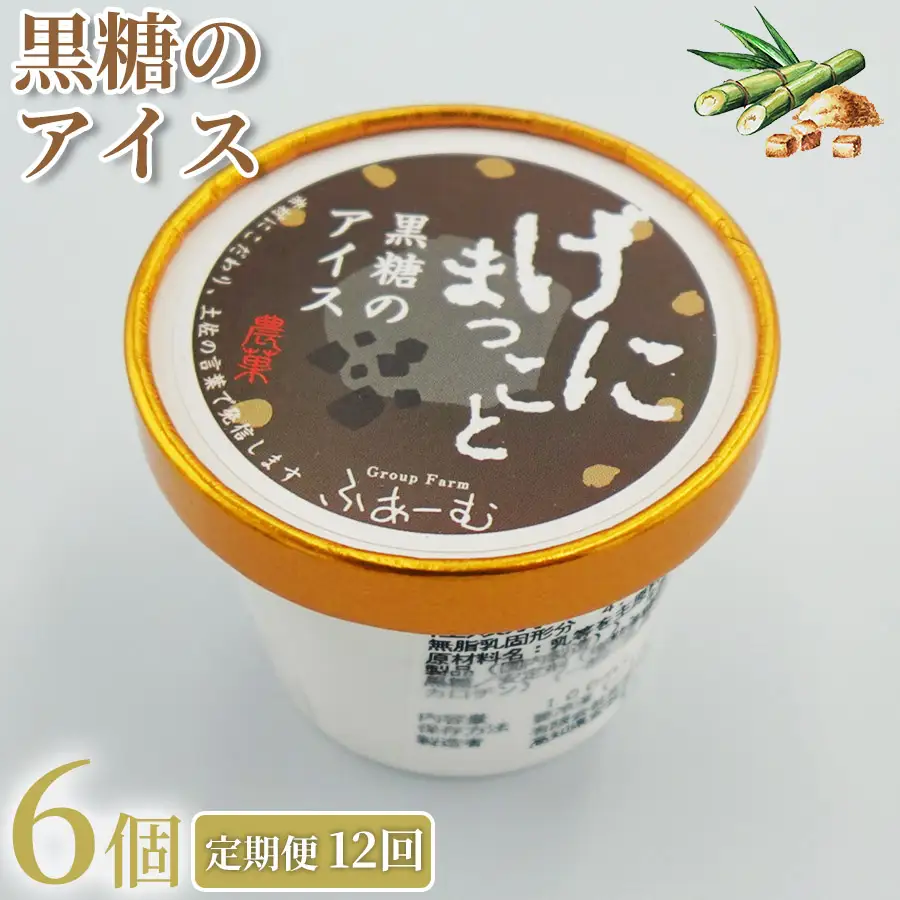 黒糖 アイス 72個 ｜ 6個×12回定期便 アイスクリーム ご当地アイス