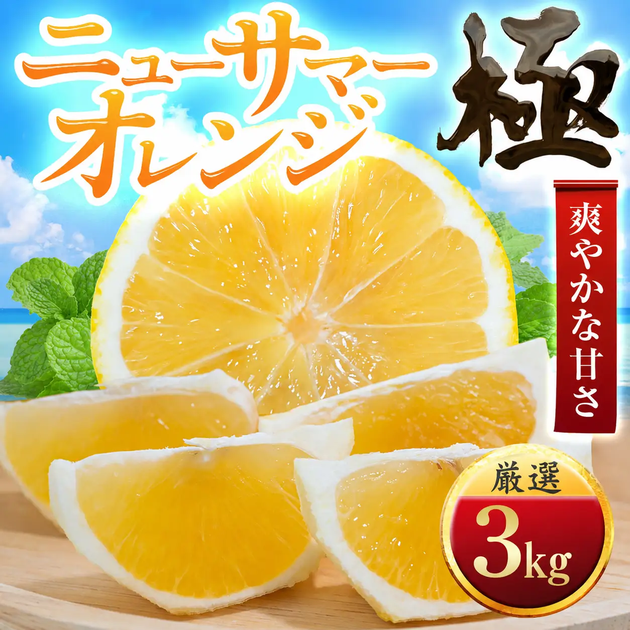 【先行受付】【朝に食べたい】ニューサマーオレンジ【極】3kg　愛媛県産【49-125】【1756042】YWTZ100