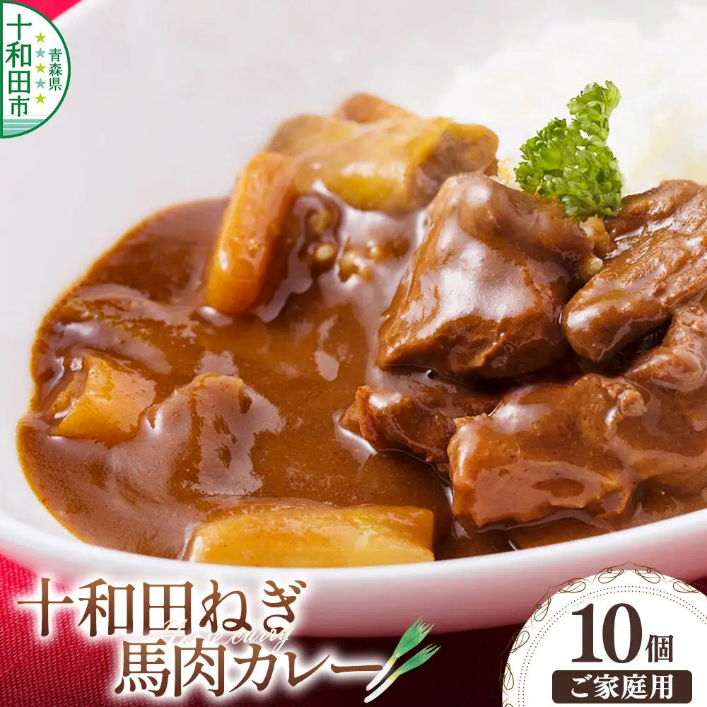 十和田ねぎ馬肉カレー 10個セット＜ご家庭用・簡易包装＞