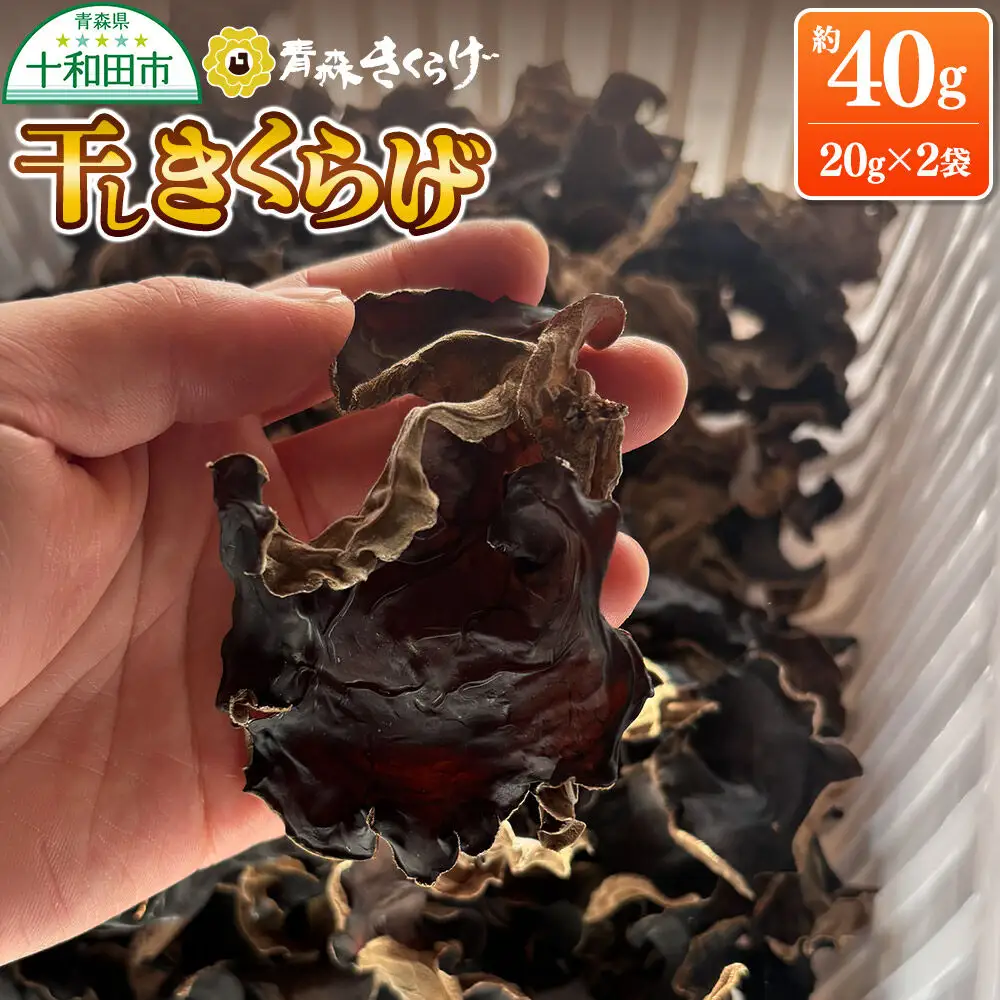 青森きくらげ（天日乾燥干しキクラゲ）約20g×2袋 十和田市産