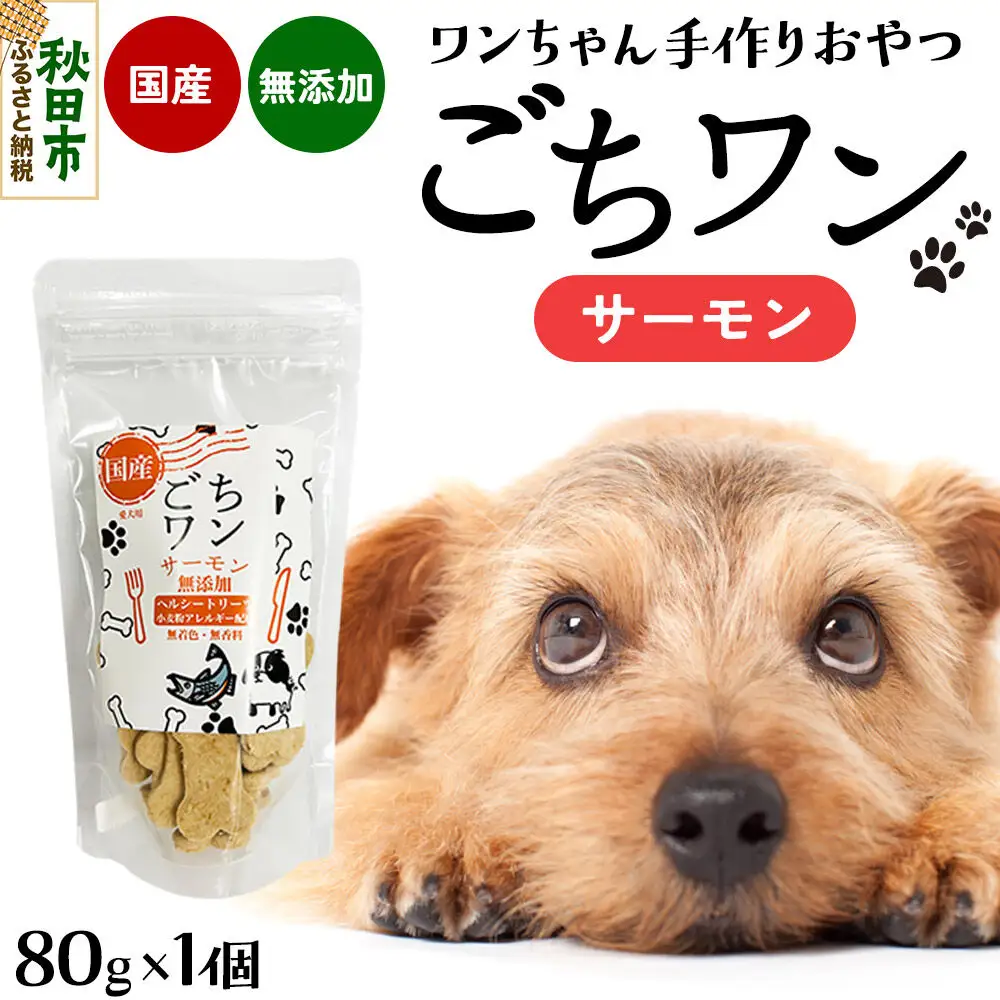 わんちゃん手づくりおやつ「ごちワン」サーモントリーツ 国産ヘルシートリーツ ドッグフード 無着色・無香料
