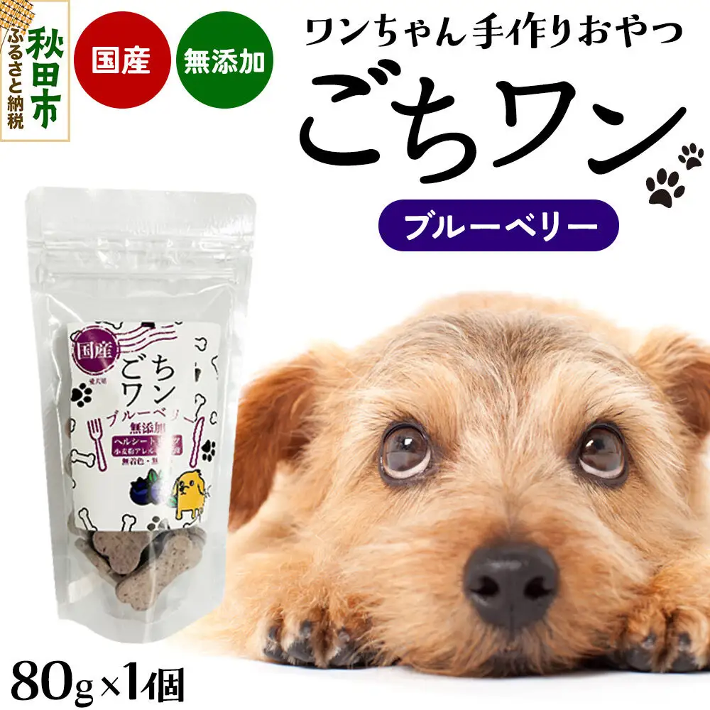 わんちゃん手づくりおやつ「ごちワン」ブルーベリートリーツ 国産ヘルシートリーツ ドッグフード 無着色・無香料