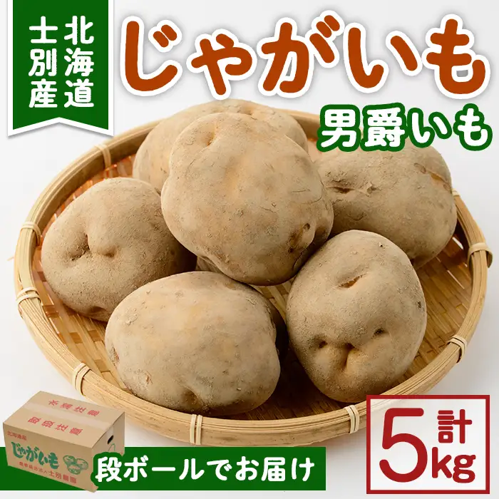 じゃがいも 男爵いも 5kg ジャガイモ 2026年10月中旬以降順次発送 【士別農園】A7113