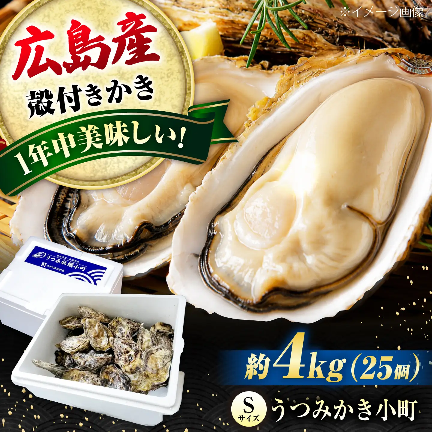 広島産牡蠣（Sサイズ25個）うつみかき小町（殻付き）[BAAQ010] 牡蠣