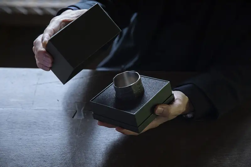 “ hikiZAN ”Premium Titanium Sake Vessel 1st model 【 日本酒 酒器 茨城県 日立市 】
