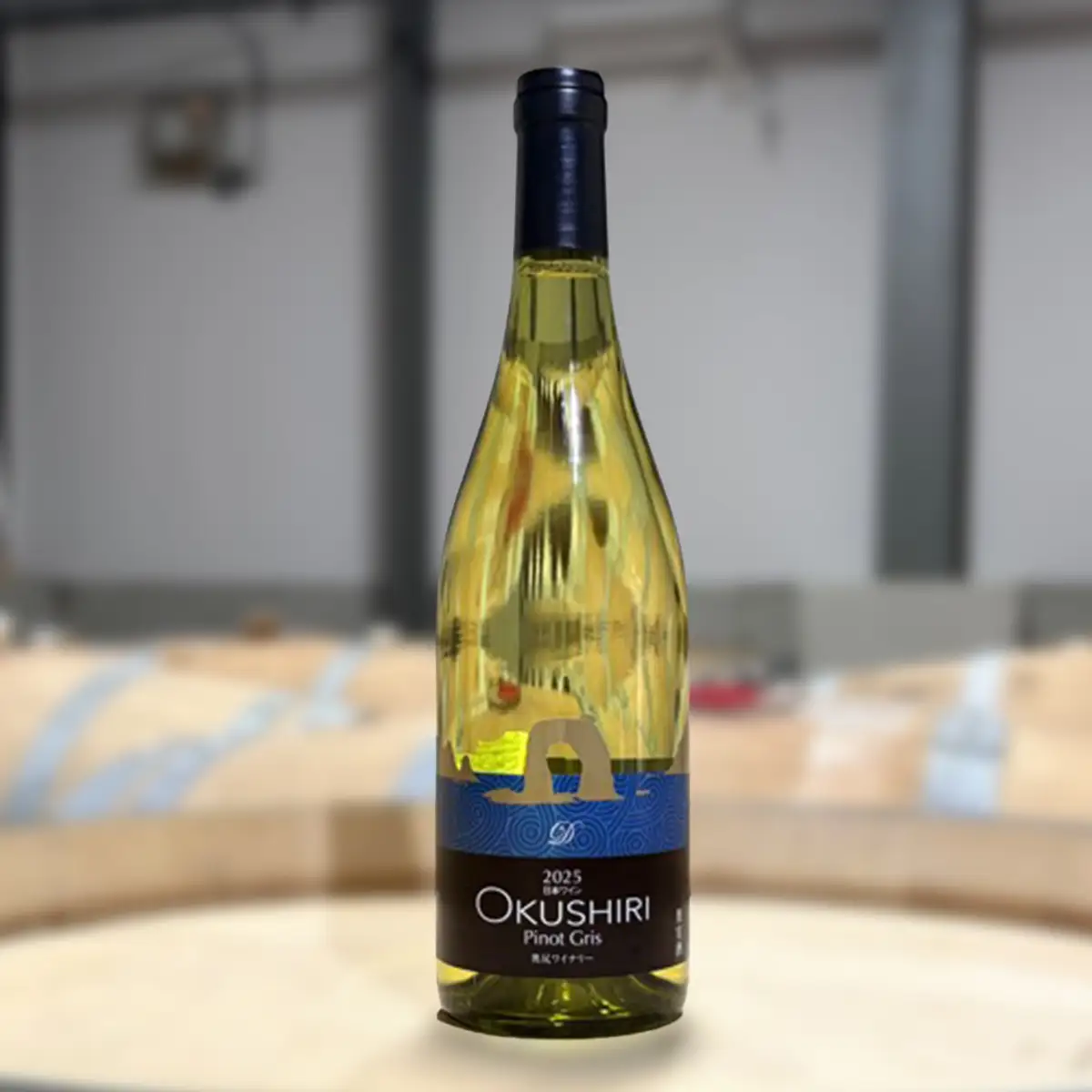「奥尻ワイン」ピノ・グリ 「OKUSHIRI Pinot Gris」 1本 750ml  | ワイン 白ワイン ピノグリ 辛口 オレンジピール 柑橘 ボトル ワイナリー 瓶 ワインリスト ぶどう 葡萄 ブドウ | 北海道 奥尻町 送料無料