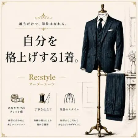 オーダースーツ × プロフィール撮影プラン|第一印象を仕立てる一着と一枚【1748452】