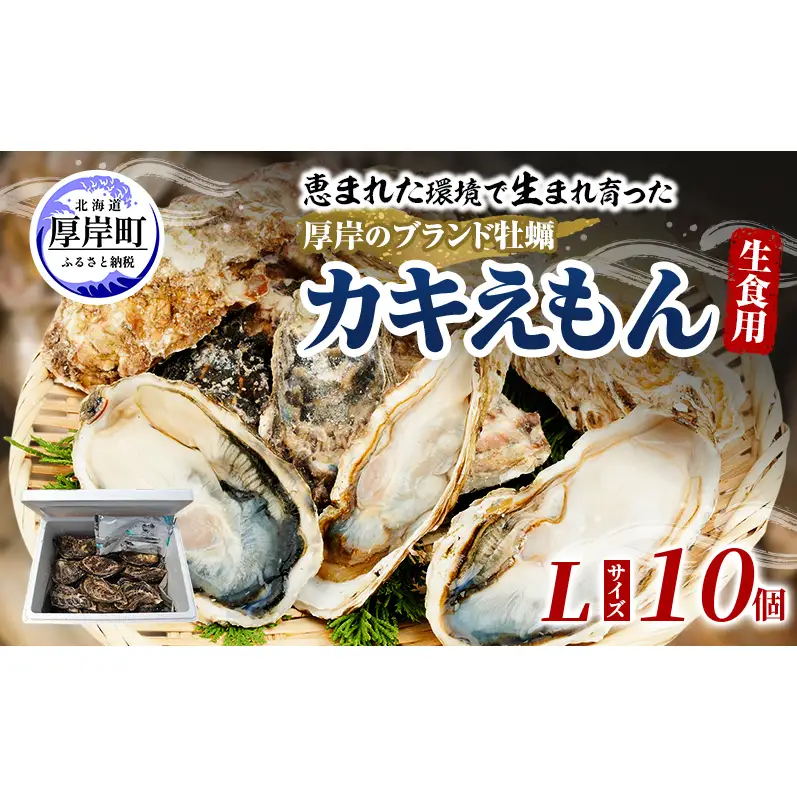 厚岸産牡蠣 カキえもん Lサイズ 10個 ブランド牡蠣