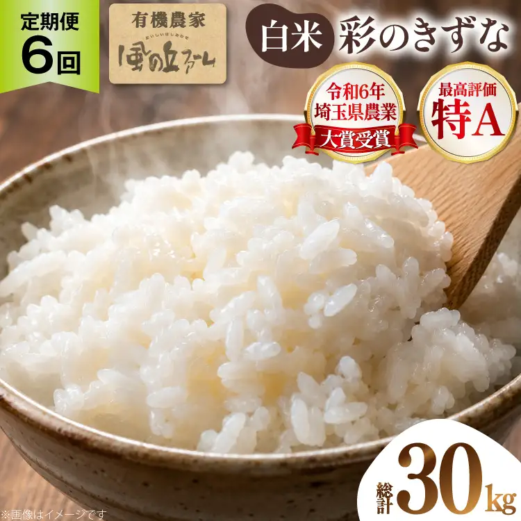米 白米 5kg 彩のきずな 6回 定期便 総計 30kg