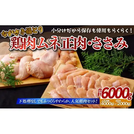 【 ながさき福とり 】 鶏肉 もも ・ むねセット 6kg 鶏肉 B304b