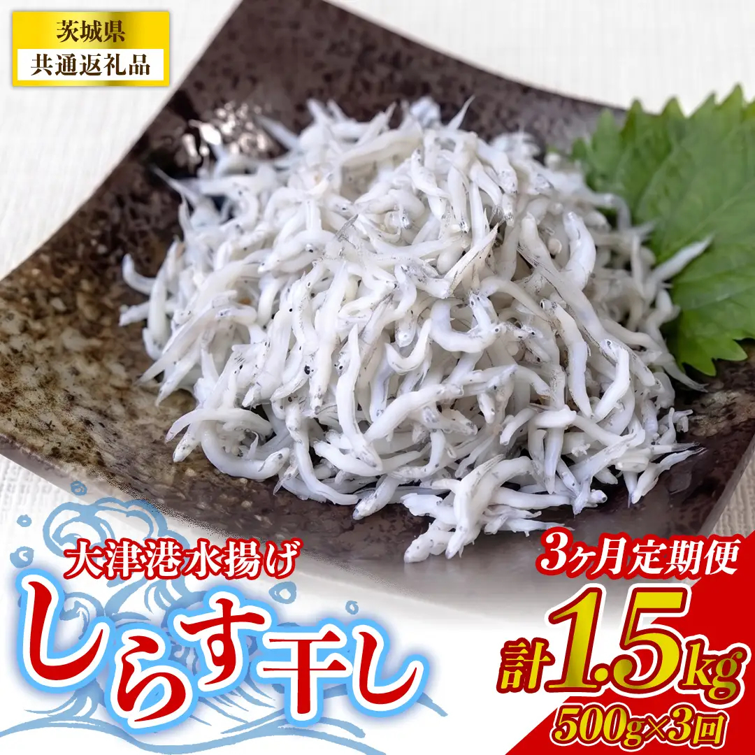 【3回定期便】大津港水揚げしらす干し 500g(250g×2パック) (茨城県共通返礼品:北茨城市) [BC011]