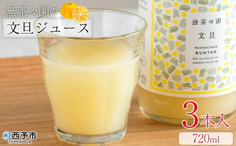 ＜無茶々園の文旦ジュース 720ml×3本＞『1か月以内に順次出荷予定』柑橘 果物 オレンジ フルーツ ストレート 果汁100% ぶんたん 丸ごと フレッシュ 果物 ザボン 飲料 ソフトドリンク 甘い 甘味 濃厚 飲んで応援 特産品 無茶々園 愛媛県 西予市 【常温】AMC0093