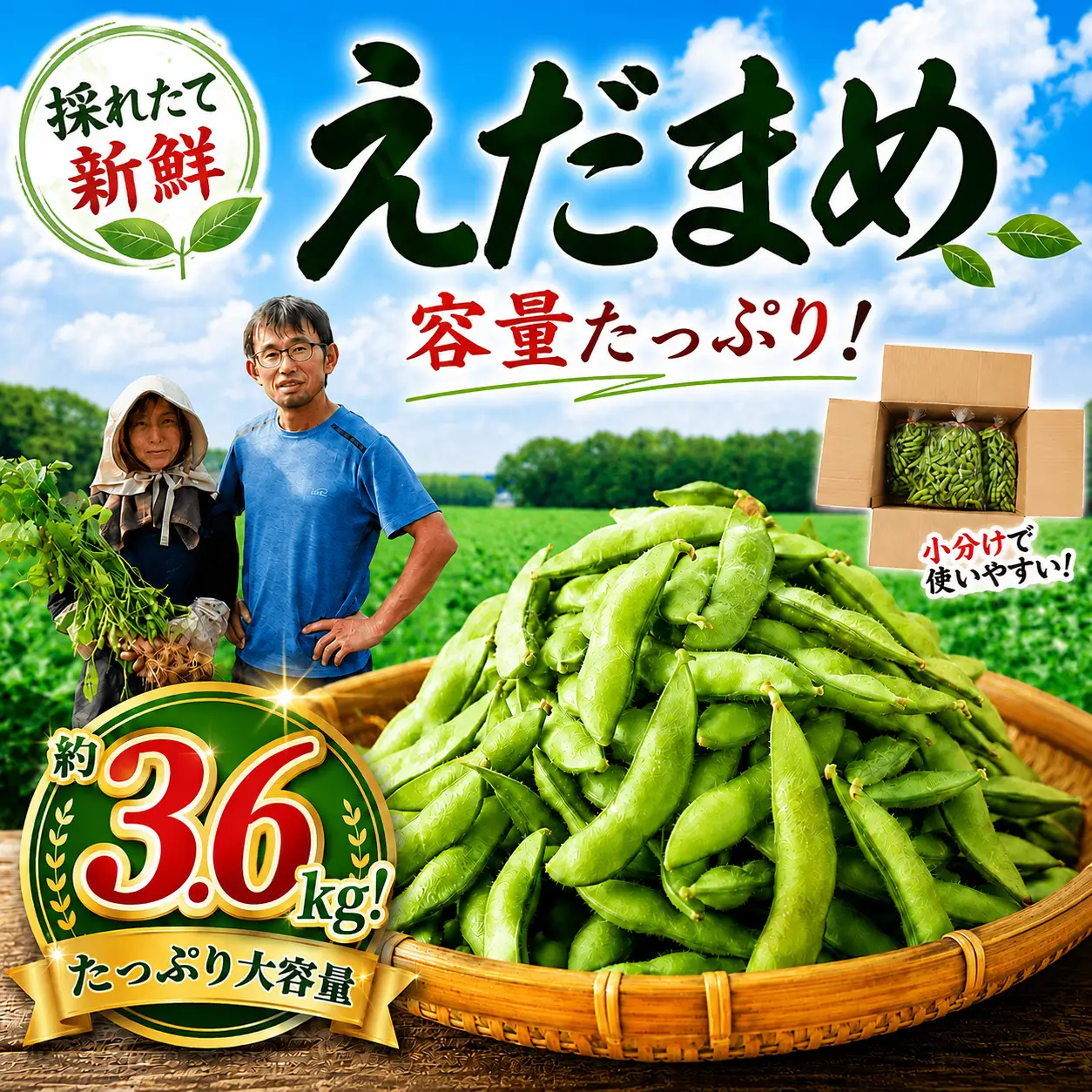 【順次発送中】枝豆 3.6kg 新鮮 千葉県 香取市産 枝豆