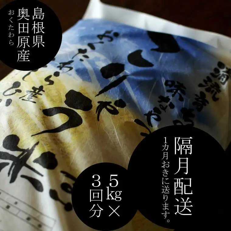 安来のお米【定期便】こりゃう米（まい）白米 5kg×3回（隔月）令和7年産  コシヒカリ 精米