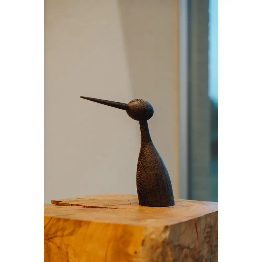 【Tagayasan（タガヤサン）：こげ茶】【銘木再生】幸運を運ぶ木製オブジェliving_bird 鶴