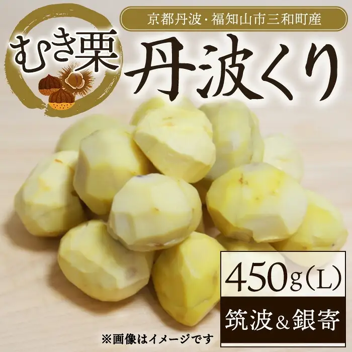 京都丹波 丹波くり むき栗 筑波 銀寄 計450g Lサイズ 丹波かなまろんふぁーむ