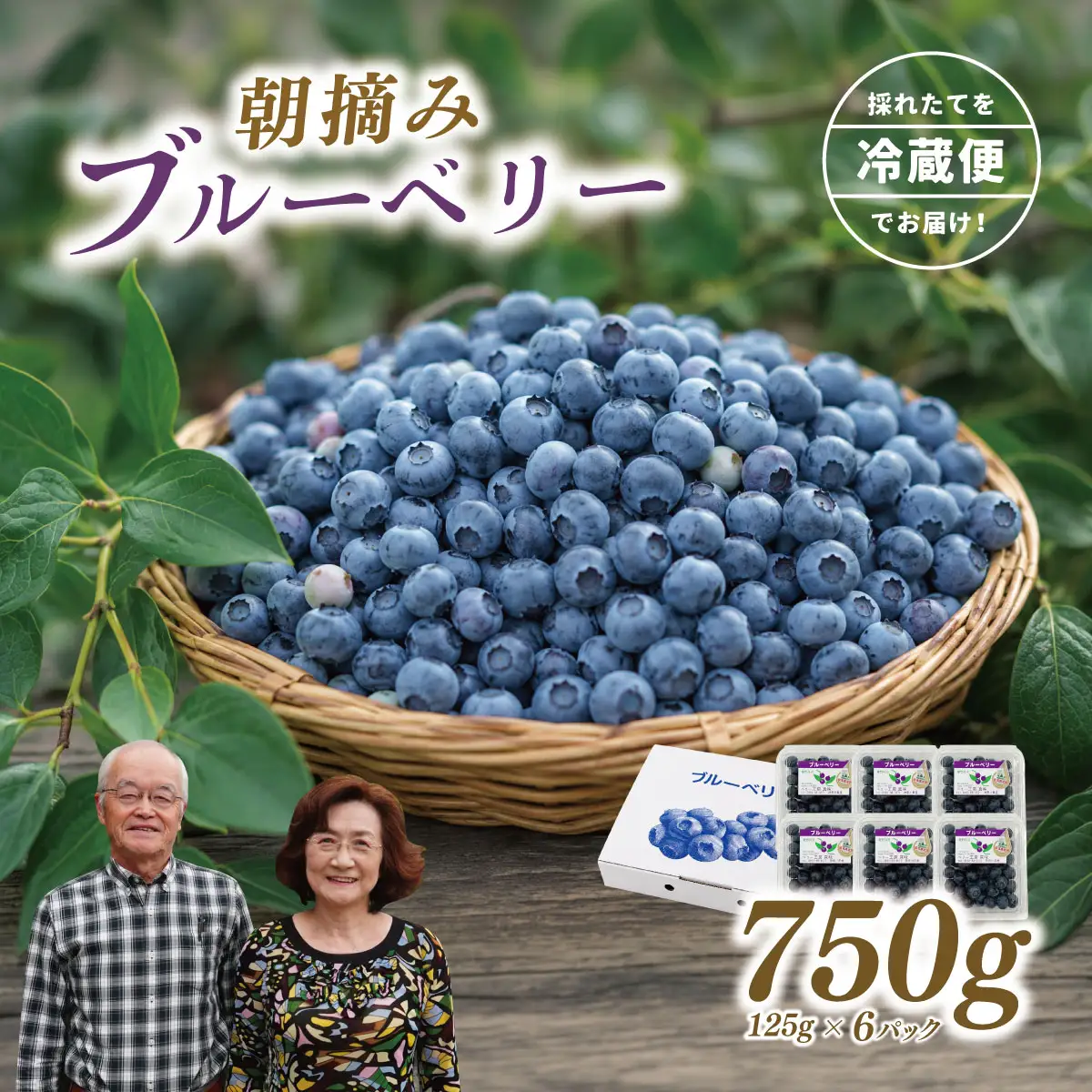 【先行予約！6月から順次発送】フレッシュブルーベリー｜朝摘み 125g×6パック