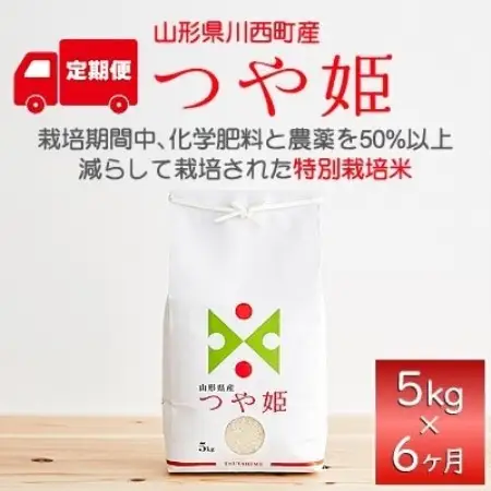 【発送月固定定期便】つや姫　精米　5kg全6回【4090087】