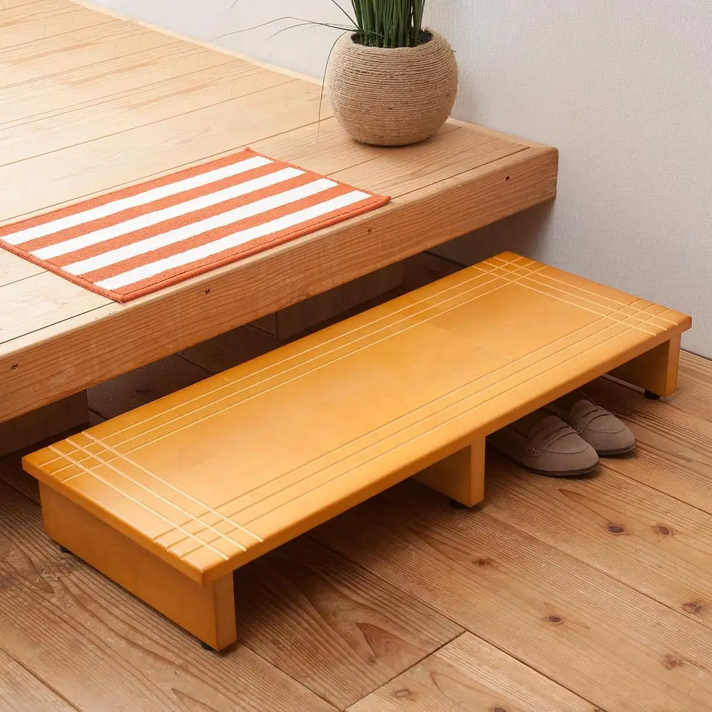 玄関踏み台 踏み台 幅90cm ワイド 家具 インテリア 木製 玄関ステップ 玄関台 段差解消 段差軽減 靴収納 アジャスター 昇降台 補助台 介護 高齢者 子供 転倒防止 滑りにくい 天然木 省スペース おしゃれ 完成品 兵庫県 姫路市