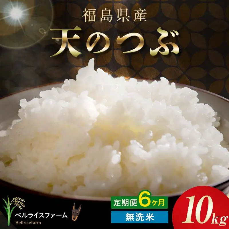 〈先行予約〉令和8年産【お米の定期便】6ヶ月配送 農家直送 ベルライスファーム 天のつぶ 無洗米 10kg F6U-453