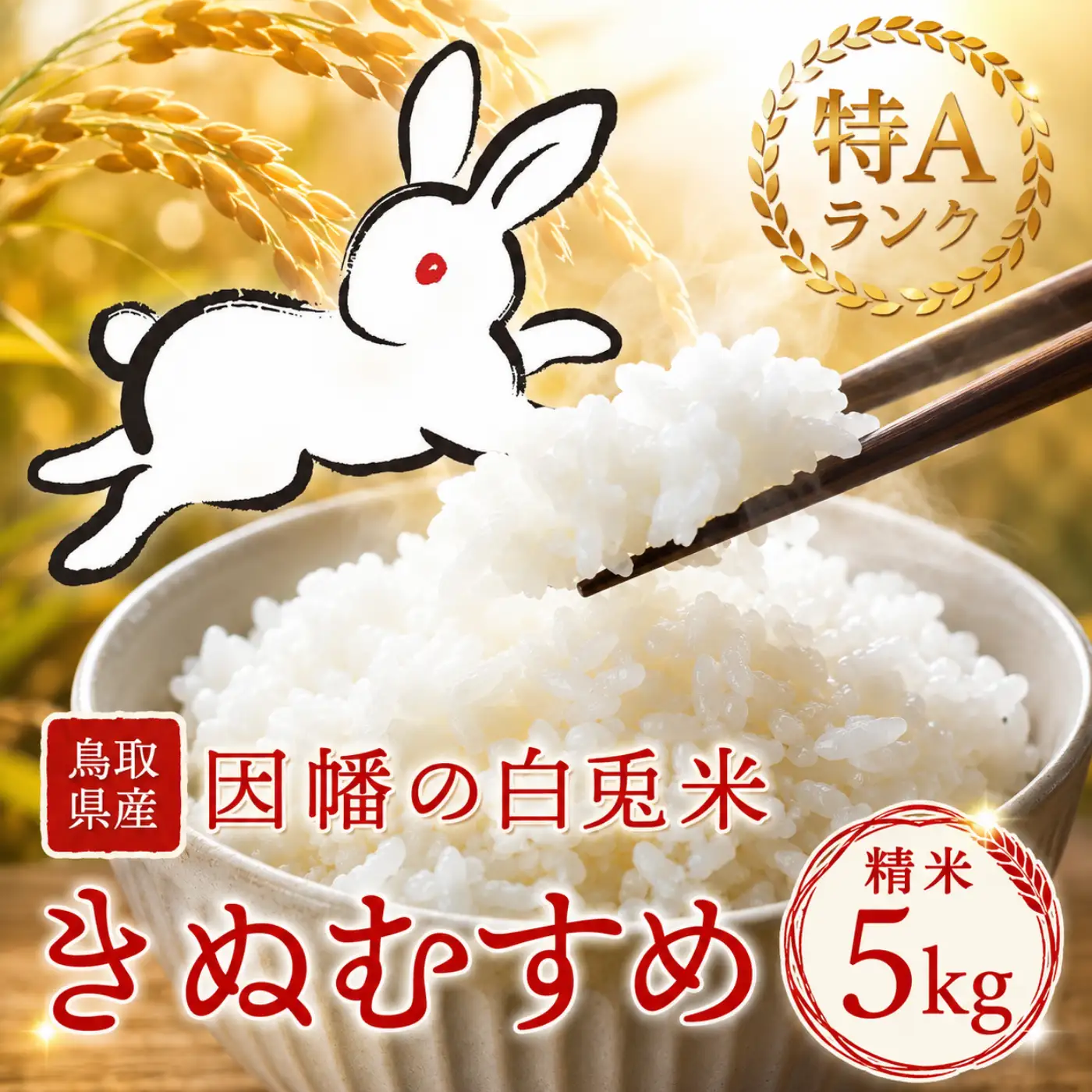 Y1110 因幡の白兎米 きぬむすめ 令和8年度産 精米済 5kg