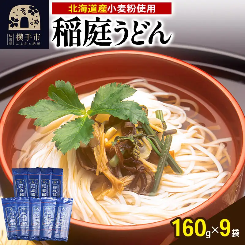 北海道産小麦粉使用 稲庭うどん 160g×9袋