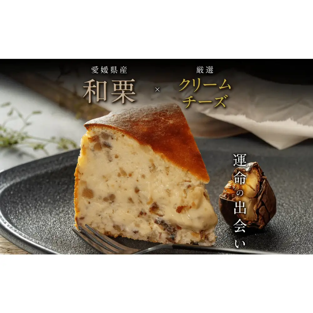栗りん「栗とチーズが惹かれ合う運命のバスクチーズケーキ」5号　愛媛県和栗×厳選クリームチーズ　行列のできる人気店　Serge源s　和スイーツ 洋菓子　専用BOX 上品 高級感 おしゃれ ギフト プレゼント 贈り物 手土産 人気 おすすめ 送料無料