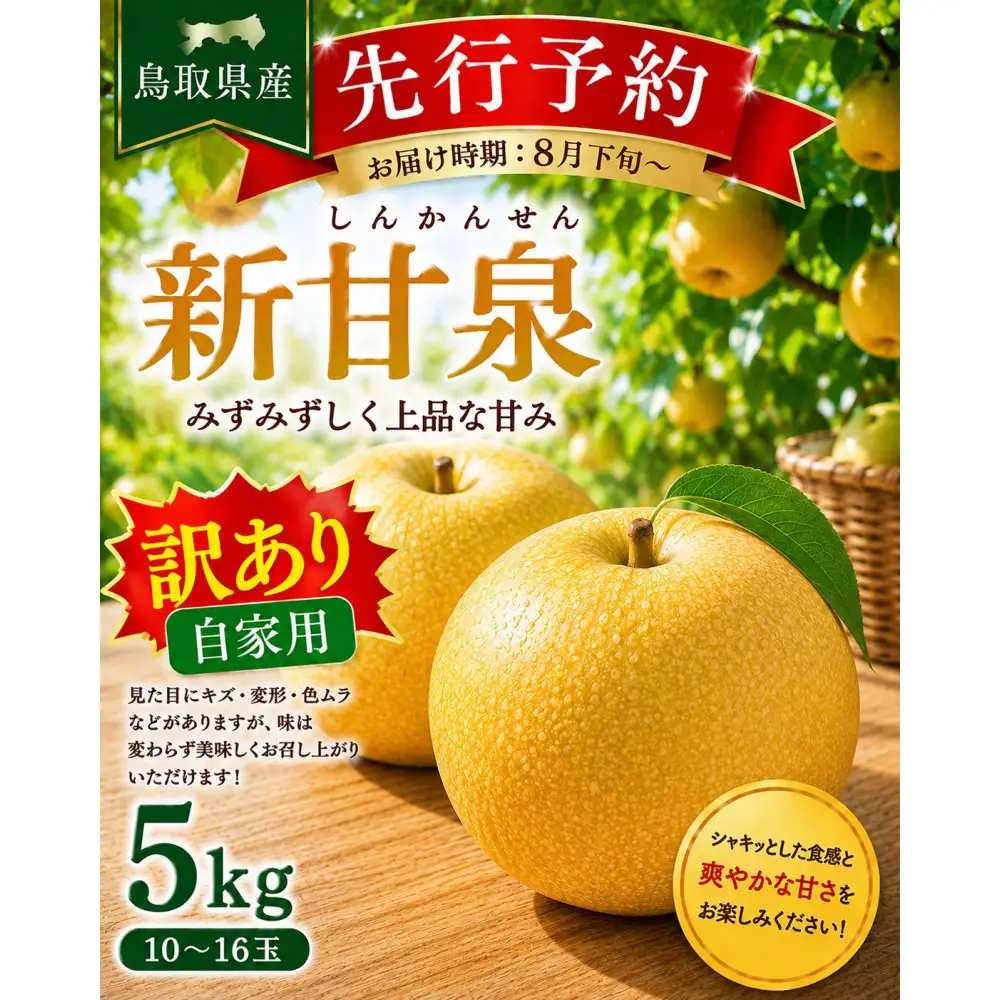 東商果樹園 新甘泉(訳あり)5kg 【鳥取県 境港市】