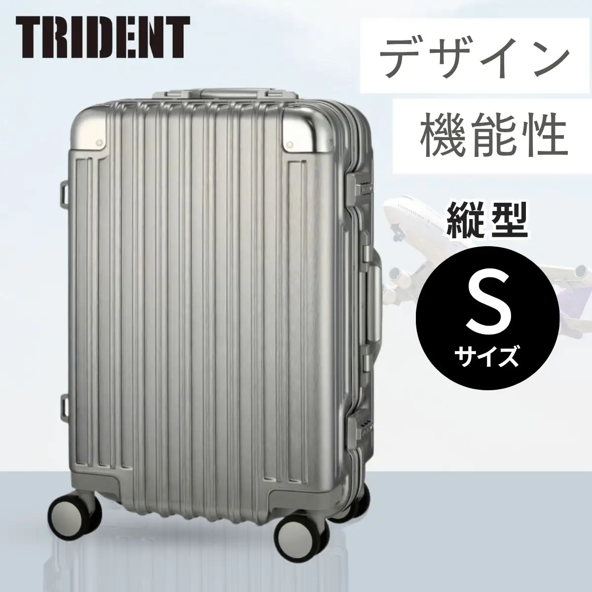 キャリーケース トライデント シルバー TRI1030-48 【縦型・Sサイズ】 | キャリーケース