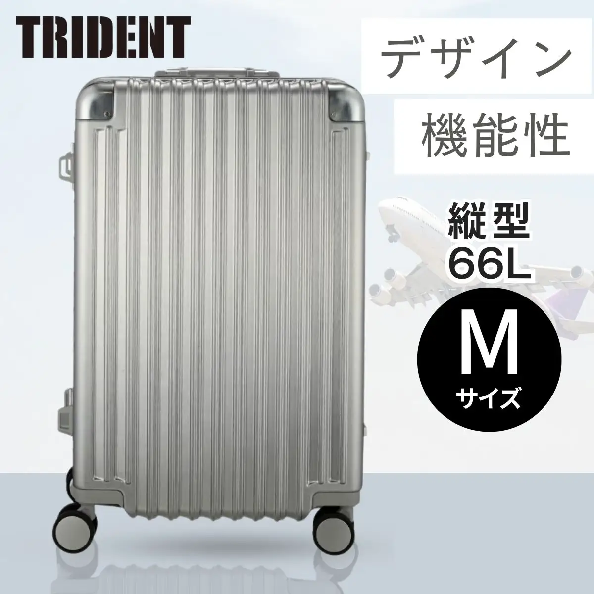 キャリーケース トライデント シルバー TRI1030-60 【66L・Mサイズ】 | キャリーケース
