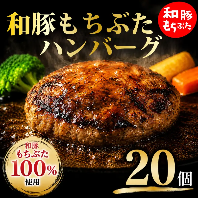 和豚もちぶた100％ ハンバーグ 20個 ハンバーグ ハンバーグ 新発田 新発田市 肉の片山 katayama016_01