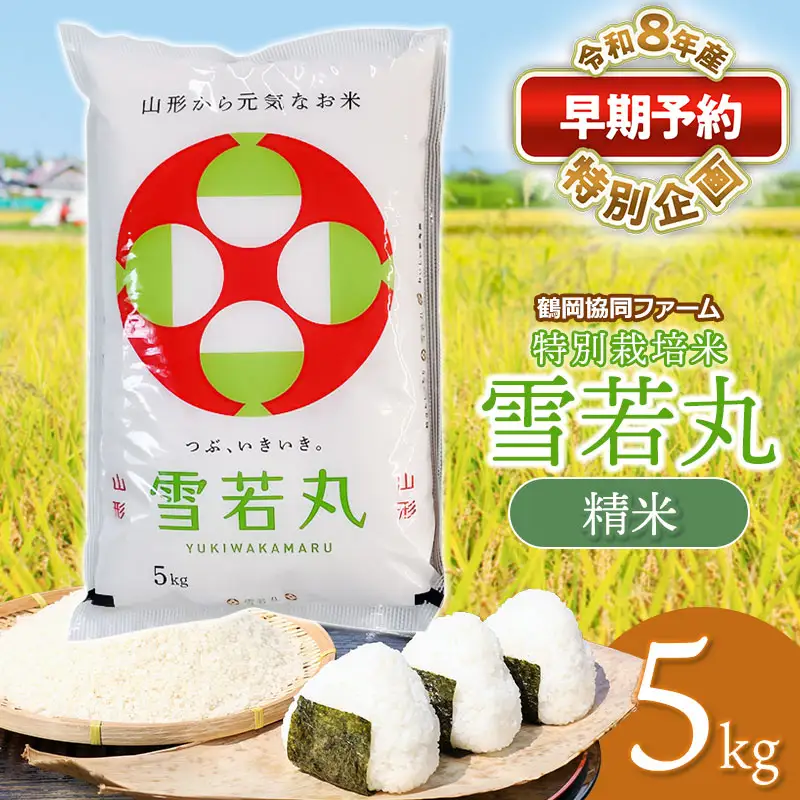 特別栽培米 雪若丸 5kg 【令和8年産新米早期予約特別企画】