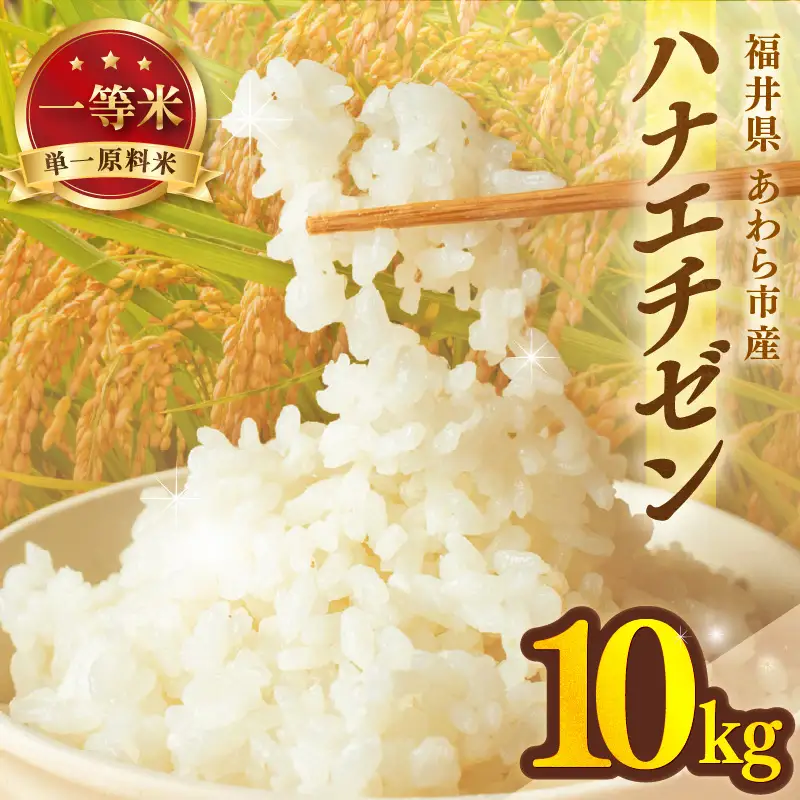 【先行予約】【令和8年産 一等米】ハナエチゼン 精米 10kg （長谷川農園） 単一原料米  ※2026年10月より順次発送予定 [aw139-a004]