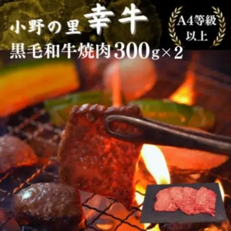 【小町の里・幸牛】黒毛和牛焼肉　300g×2　計600g【配送不可地域：離島】【1762864】