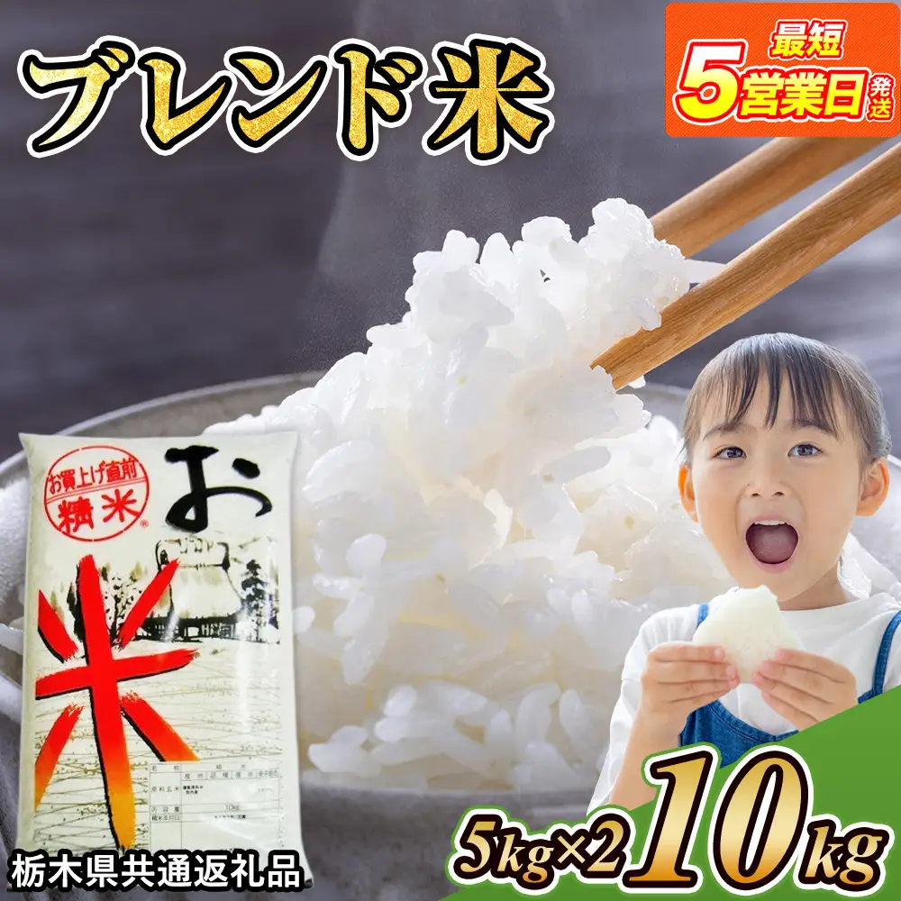 米 ブレンド米 10kg(5kg×2) 栃木県産【栃木県共通返礼品】