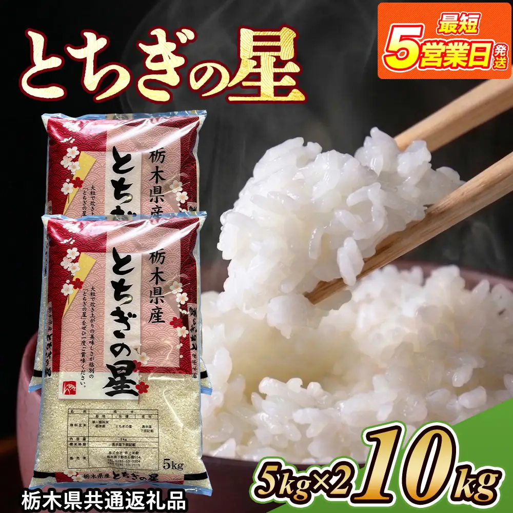 米 とちぎの星 10kg(5kg×2) 栃木県産【栃木県共通返礼品】