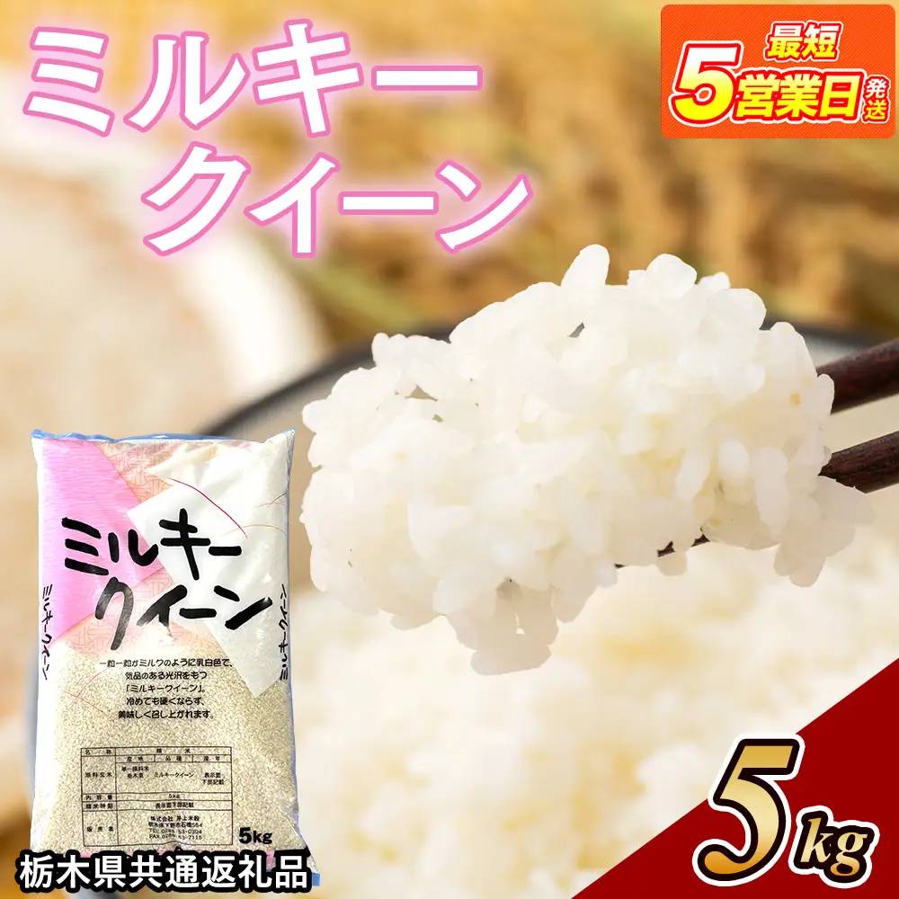 米 ミルキークイーン 5kg 栃木県産【栃木県共通返礼品】