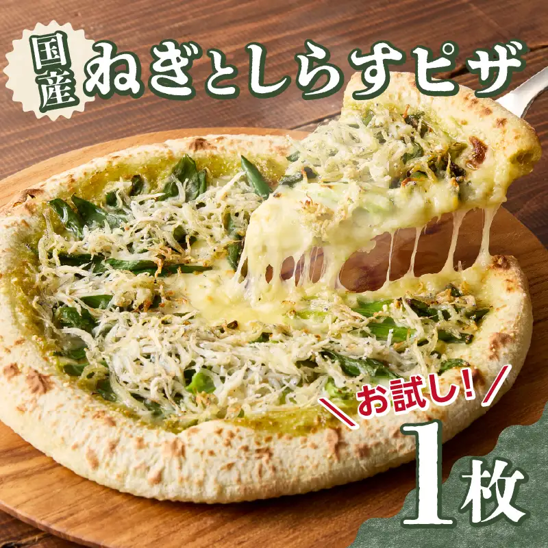 京都山城のねぎと国産しらすピザ お試し 1枚 001-17-01