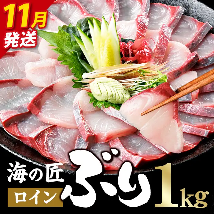 ＜先行予約受付中！2026年11月以降順次発送予定！＞海の匠 ブリ スキンレスロイン (1kg) ぶり 鰤 刺身 国産 魚 海産物 海鮮丼 ぶりしゃぶ 冷蔵 【JP003-11】【三共物商】