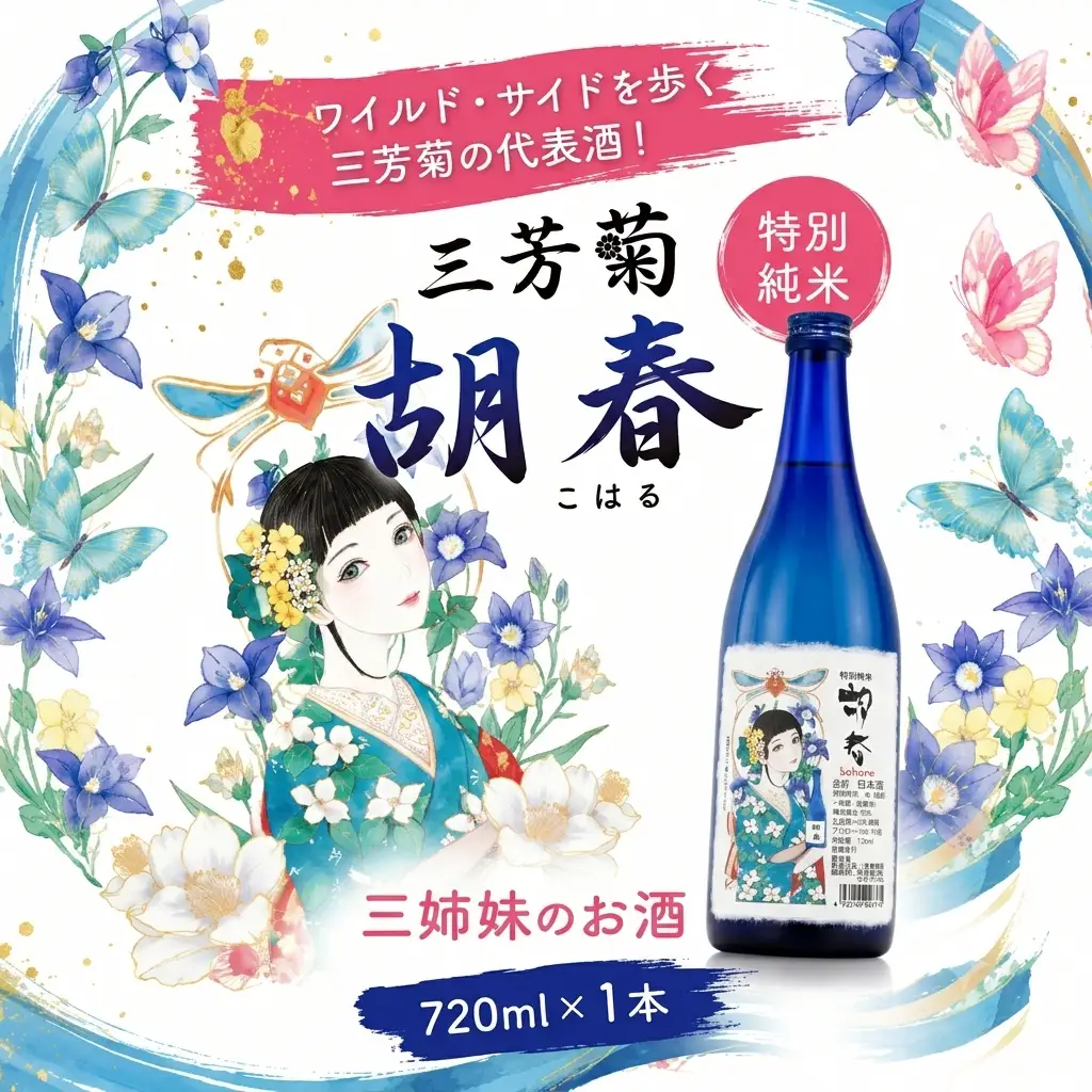 日本酒 地酒 特別純米 三姉妹のお酒 胡春 720ml 【 三芳菊 】