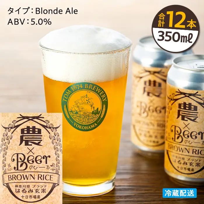 TDM 1874 Brewery　クラフトビール　農×Beer（のびーる）はるみ玄米（350ml×12本）【お酒・地ビール・酒】 ABG0009-01